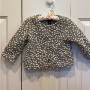 Little girls polka dotted jacket
